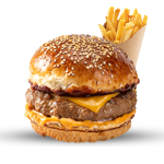 Cheese Burger With Chips 