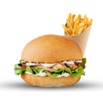 Chicken Burger With Chips 
