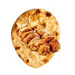 Chicken Nessie Plain Naan Kebab 